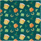 Jacob Alexander Men's Happy Saint Patrick's Day Lucky Drinks Clovers Hat Gold Pot Horseshoe Pocket Square - Dark Green...