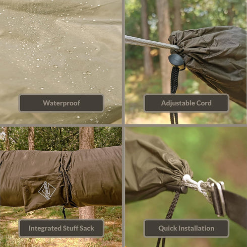 Onewind Hammock Sleeve, Lightweight and Compact Camping Hammock Storage and Cover 11'' Medium for Hammock, Thin Underquilt, Topquilt, OD Green...