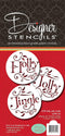 Holly, Jolly and Jingle Cookie Stencil Set by Designer Stencils...