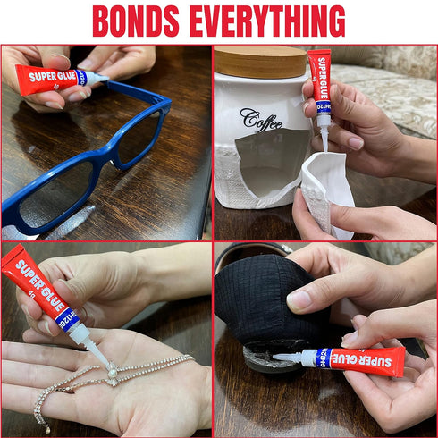 4 Gram x 8 Strong Super Glue All Purpose with Anticlog Cap. Super Fast & Strong Adhesive superglue, Cyanoacrylate Glue for Hard Plastics, DIY Craf...