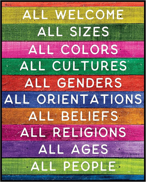 Posterizer 1 pcs-welcome poster for all-Gay & LGBTQ Art-Motivational & Inspirational Art-Gift for Gay, Bi, Lesbian-Gift for Teachers-School and cl...