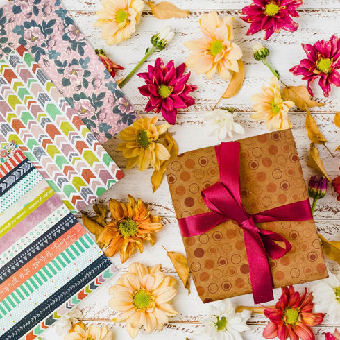 Double-Sided Scrapbook Paper 12x12 Card Stock, Floral Patterned Scrapbooking Pack, Heavyweight Premium Printed Background, Theme Cardmaking Decor ...