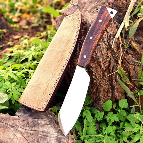 Nessmuk Knife Bushcraft Knives 9 Inches Hunting Fixed Blade Knife, Full Tang Bowie Knife, Outdoor Survival Skinning knife, Camping knife, Hunting ...