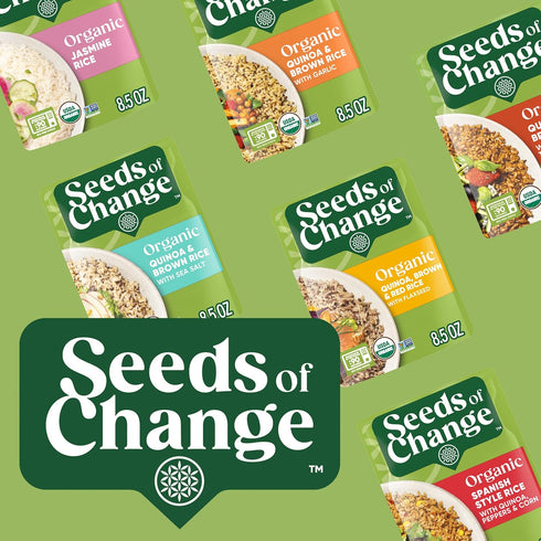 SEEDS OF CHANGE Certified Organic Brown Basmati Rice, Organic Food, 8.5 OZ Pouch...