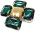 Linpeng Multi-Purpose Flower Shape Acrylic Jewel Stone Pin Brooch-FSBR-12-Green, Green...