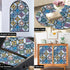 DKTIE Static Cling Decorative Window Film with Installation Tools Non Adhesive Privacy Film, Stained Glass Window Film for Bathroom Shower Door He...