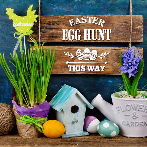 25 Pieces Easter Stencils Easter Theme Templates Reusable Plastic Drawing Stencils Journal Painting Templates for Easter Party Home Decor DIY Craf...