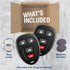 2X KeylessOption Key Fob Replacement for 2005 2006 2007 2008 2009 2010 2011 2012 Buick Lacrosse Chevrolet Chevy Cobalt Malibu Pontiac G5 G6 Grand ...