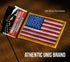 UNIS 4 Pack, 3.5 X 2.5. Inch Large Size American US Flag Embroidered Cloth Sew on Iron on Patch Golden Yellow Border....