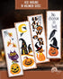 Povitrulya Halloween Pumpkin Jack-o'-lantern Cross Stitch Kit - DIY Hand Embroidery Bookmark...