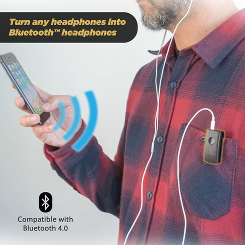 Scosche BTR3-SP BTFREQ Universal Bluetooth Wireless Audio Streaming and Handsfree Calling Receiver, Connect to Earbuds, Headphones, Car Stereo, Bl...