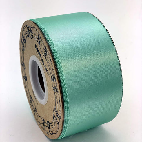 Mint Green Satin Fabric Ribbon - 2" x 50 Yards, Spring, Holiday Decor, Garland, Gifts, Wrapping, Wreath, Gift Bow, Birthday, Fundraiser, Christmas...