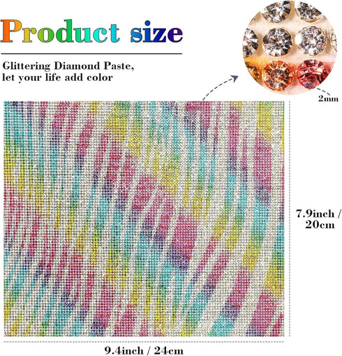 Tenare 12000 Pieces Rhinestones Sheets Self Adhesive 2 mm Bling Rhinestones Stickers DIY Craft Bedazzling Decoration Glitter Crystal Gem Diamond D...