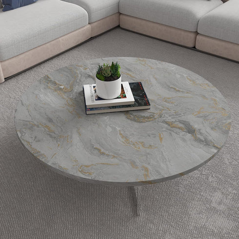 12”x100” Gold Grey Matte Marble Contact Paper for Countertops Waterproof Peel and Stick Countertops Marble Wallpaper for Bathroom Self Adhesive Co...