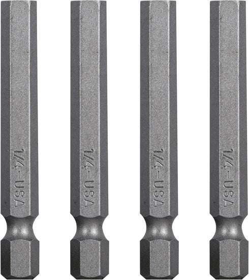 Mayhew Tools 19410-4 SAE Hex Power Bit, 1/4 x 2", 4-Pack...