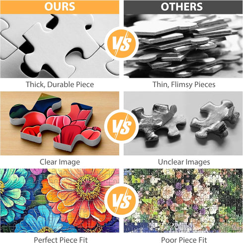 500 Piece Puzzle for Adults Puzzle Flowers, Recycled Cardboar Jigsaw Puzzles 500 Pieces Children Elderly, Family Activity Game Great Gift for Mom ...