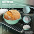 Bread Proofing Basket, 9in Silicone Sourdough Baking Bowl with liner Thick Foldable Reusable Handmade Bread Making Supplies for bakers (Light Gree...