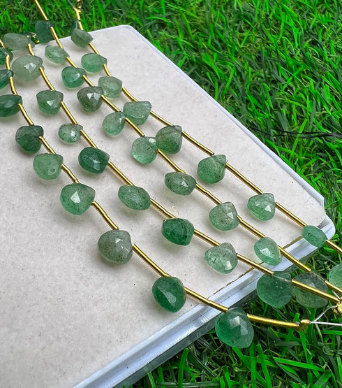 5 inches 1 Strand Natural Green Aventurine 10 Pieces Beads Size 7x7-8x8mm Shape Heart Cut Faceted Making, Beading & Craft Supplies 22DEC$3:50...