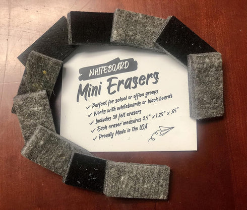 30 Pack Mini Dry Erase Whiteboard Erasers for School & Office...