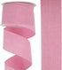 Pink Burlap Wired Ribbon 2.5 Inch x 10 Yard Valentine's Day Ribbon Pink Wired Ribbon for Florist, Door, Wreaths, Rustic Wedding, Christmas, Farmho...