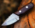 Ancilla Handmade Damascus Hunting Knife - EDC Camping Knife - Fixed Blade Mini Pocket knife - Full Tang Bushcraft and Skinning Knife with Leather ...