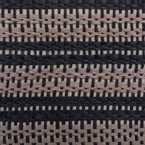 DII Woven Paper Storage Bin, Basketweave, Stone & Black, Large...