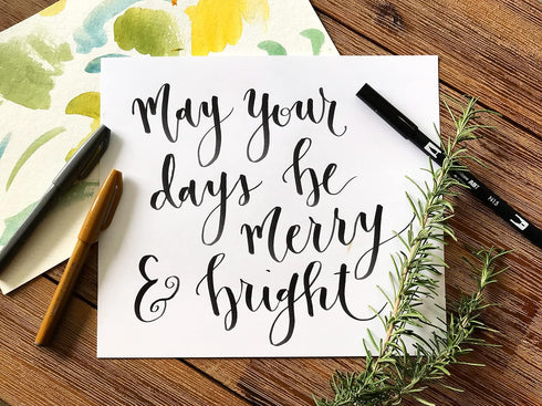 Wildflower Art Studio Brush Lettering Calligraphy Kit • Award-Winning Starter Set for Beginners • Includes Instruction Book, Tracing Pad & Supplie...
