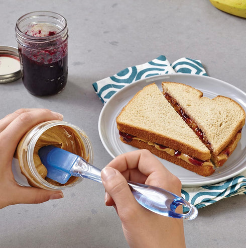 Wilton Easy Flex Silicone Spatula Set - Your Versatile Tools for Mixing, Folding, Scraping, Cooking, Frosting and Serving, Blue, 3-Piece...