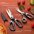 Food Grade Kitchen Scissors 3 Pack- Lifetime Replacement Warranty -Heavy Duty Stainless Steel Cooking Shears for Cutting Meat, Food, Fish, Poultry...