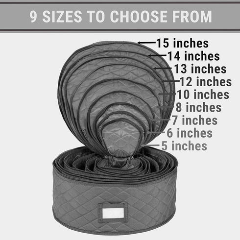 7" Small Plate Storage Case - China Storage Container - Stackable With Padded Interior to Store your Dinnerware Dishes - 12 Felt Dividers Included...