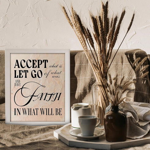 Posterizer 1 pcs-faith quote-accepting what it is-Religious Posters-Motivational & Inspirational Art-Gifts for Christians - Gift for Daughter, Son...
