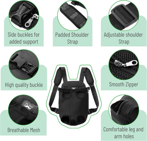 Mr. Pen- Pet Adjustable Dog Carrier Backpacks, Hiking Travel Backpack, Puppy Backpack, Dog Front Carrier...