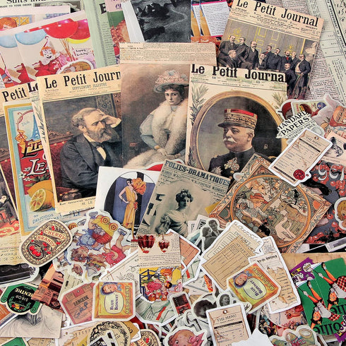 TIYPKE 200pcs Cute Stickers for Journaling - Vintage Scrapbook Paper Aesthetic People Washi Stickers for Bullet Supplies Kit Junk Journal Planners...