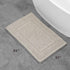 Jean Pierre - Stonewash Racetrack Bath Rug, Cotton, Premium Bathroom Decor, Machine Washable, Highly Absorbent, Measures 21" x 34", Washed Taupe...