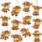 12 Pcs Yak 5D DIY Diamond Painting Keychains Acrylic Yak Diamond Art Key Chains Rhinestones Hanging Pendant for Kid Adult Beginners Bag (Yak)...
