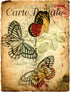 Carte Postale Rice Paper, 8 x 10.5 inch - 6 x Different Printed Mulberry Paper Images 30gsm Visible Fibres for Decoupage Crafts Mixed Media Collag...