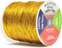 Mandala Crafts 1mm Metallic Cord Tinsel Rope for Gift Wrapping - Gold Cord Wrapping Ribbon - 120 Yds Non-Stretchy Gold Strings for Ornaments...