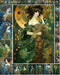 Decoupage Paper Pack (35 Sheets 6"x8") Art Deco Inspired Ladies in Green and Blue Floral Gowns Holding Bouqettes FLONZ Art Nouveau Klimt Vintage I...