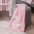 Bedtime Originals Blossom Pink/White Swan Coral Fleece Baby Blanket...