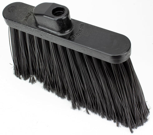 SPARTA Plastic Broom Head, Angled, Flagged for Small Debris Indoor, Outdoor, Home, Restaurant, Lobby, Office, 12 Inches, Black...