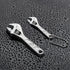 Adjustable Spanner Mini Nut Wrench Silver Shifting Spanner Wrench Small Adjustable Wrench with Chain Hand Knurl Tool for Repair Maintenance Automo...