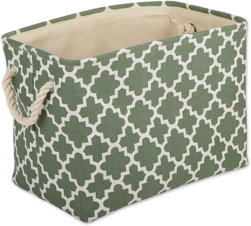 DII Polyester Container with Handles, Lattice Storage Bin, Small, Artichoke...