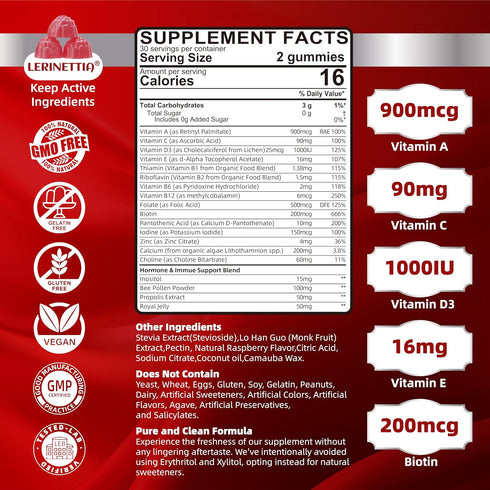 Multivitamin For Her 50+ with No Iron - Vitamins A,C,D3,E,B6,B12&Zinc,Probiotics,Alage Calcium - Women's One 50+ Multivitamin Provides High-Potenc...