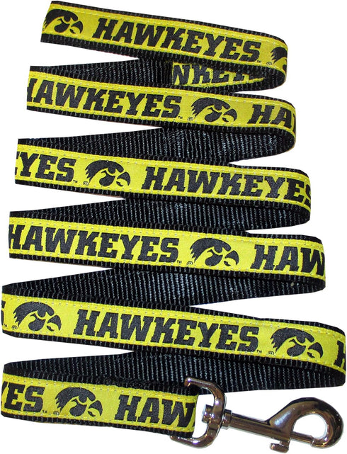 Pets First Collegiate Pet Accessories, Dog Leash, Iowa Hawkeyes, Small...