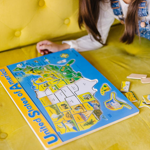 Melissa & Doug USA Map Wooden Puzzle (45 pcs)...