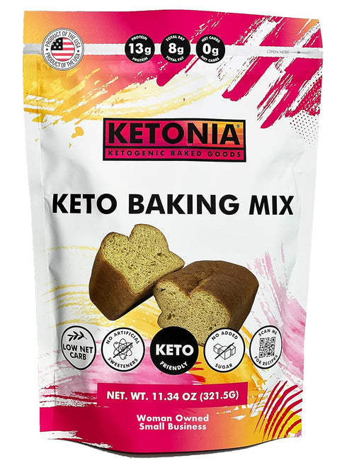 Keto Baking Mix - 0 Net Carbs - Free Recipe Support - Bread Machine Friendly - Made in the USA - Over 100 Free Keto Recipes & Video Tutorials - Wo...