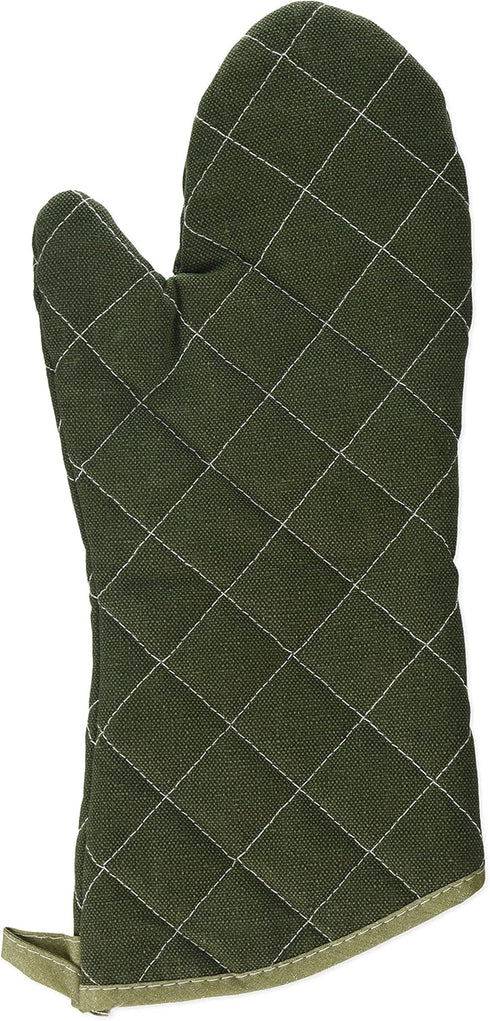 Winco Flame Resistant Oven Mitt, 15-Inch, Sage Green...
