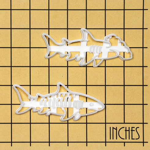 Set of 2 Shark Cookie Cutters (Designs: Hammerhead & Tiger), 2 Pieces - Bakerlogy...