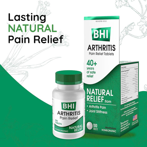 BHI Arthritis Pain Relief Daily Joint Health Support Arnica + 13 Natural Actives Homeopathic Plant & Mineral Blend Helps Relieve Minor Pain & Stif...
