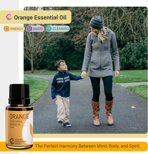 Rocky Mountain Oils Orange Essential Oil - 100% Pure and Natural Aromatherapy Essential Oils for Diffusers, Topical, and Home - 15ml...